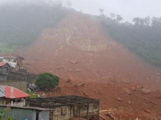 A picture of the mudslide