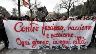 Macerata'daki gösteri
