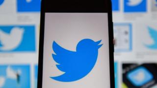 Twitter logo seen displayed on a smartphone.