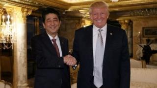 Shinzo Abe tare da Donald Trump