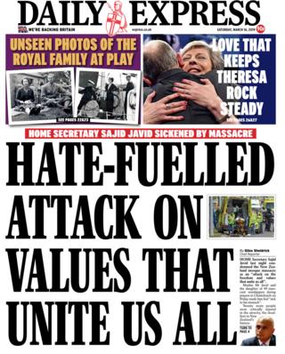 Daily Express front
