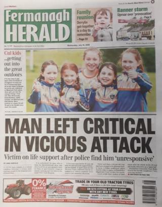 Front page of the Fermanagh Herald