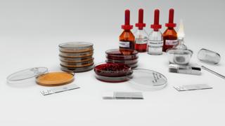 Equipo de laboratorio usado en la coloración de Gram