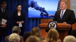 secretario de Estado de Estados Unidos Mike Pompeo en una rueda de prensa el 13 de junio.