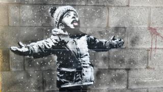 Banksy confirmou a autoria do painel no País de Gales