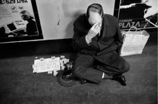 Match seller, Tottenham Court Road, 1977