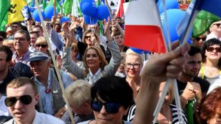Антиправительственный марш в Варшаве