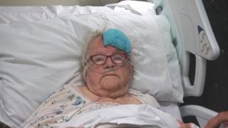 Adelaide Kershaw in hospital