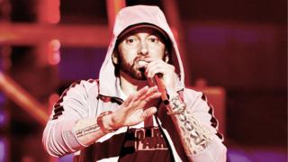 Eminem performs