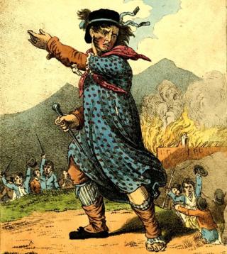 Líder de los luditas; autor desconocido; publicado en 1812 por Messrs. Walker and Knight