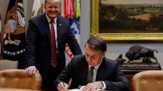 Encontro de Donald Trump, Presidente dos Estados Unidos da América, e Jair Bolsonaro em março de 2019
