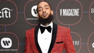Nipsey Hussle durante la ceremonia de los Premios Grammy, 7 de febrero de 2019