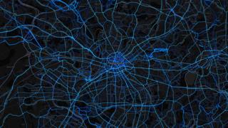 Manchester - cycling routes (by Strava users 2015)