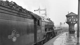 Shotover locomotive at Leeds City station, 1961