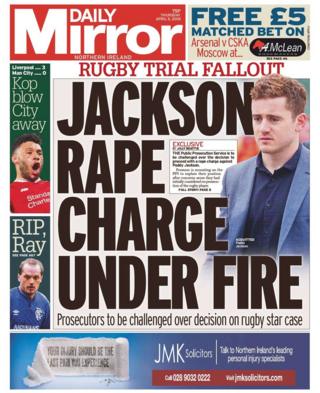 front page of the daily mirror Thursday 5th April 2019