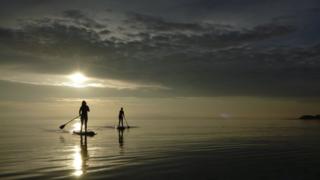 Paddle boarding at Troon