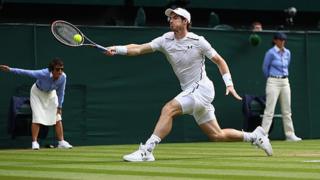 Andy Murray on his way to winning Wimbledon in 2016
