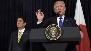 Trump avuga ko Amerika iri kumwe n'Ubuyapani 100%