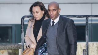 Trevor Sinclair arriving at court (from a previous appearance)