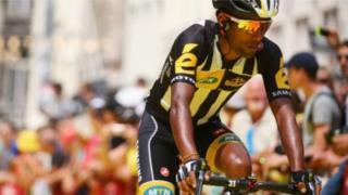 Le cycliste érythréen Daniel Teklehaimanot