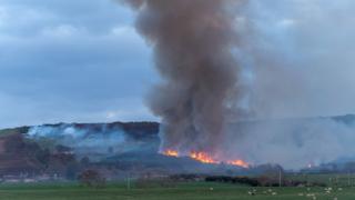 Gorse fire near Banff
