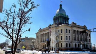 View of the county courthouse