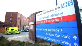 Sign outside Leeds General Infirmary
