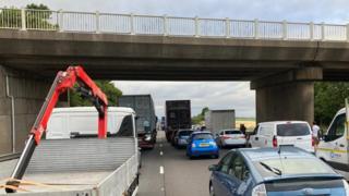 M18: Lorry Driver Killed In Multi-vehicle Crash - BBC News