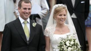 Peter Phillips and his wife Autumn on their wedding day