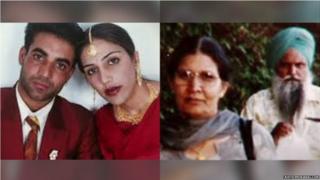 Sukhvinder Mithu with Jassi Sidhu(left picture) and Jassi's mother and uncle(left Picture)