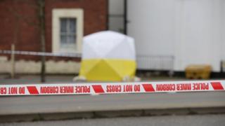 Scene of crime teams at the scene