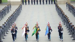 Formatura da turma de cadetes de 2018, em 1º de dezembro, na qual Bolsonaro compareceu