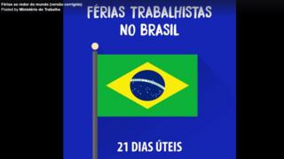 Trecho de vídeo que compara férias no Brasil com outros países