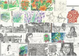 Pages from Prof Dunlop’s fifth sketchbook of drawings