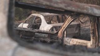 Burnt out cars