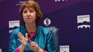 Ketrin Ešton na samitu EBRD u Sarajevu 2014. godine