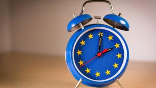 Clock with the EU flag