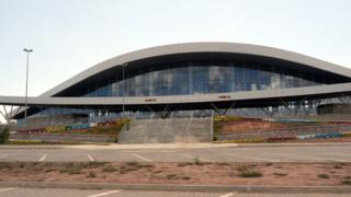 Fachada do Aeroporto Internacional de Nacala, em Moçambique, no final de 2017
