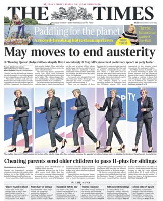 Newspaper headlines: Has the Dancing Queen ended austerity? - BBC News