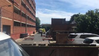 Emergency services at Market Gates car park