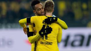 Pierre-Emerick Aubameyang y Marco Reus