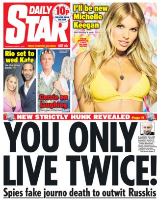 Daily Star front page - 31/05/18