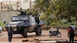 Presidential guard soldiers in Ouagadougou, Burkina Faso, 20 September