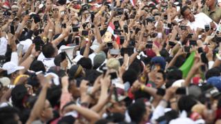 Joko Widodo pada saat kampanye pilpres.