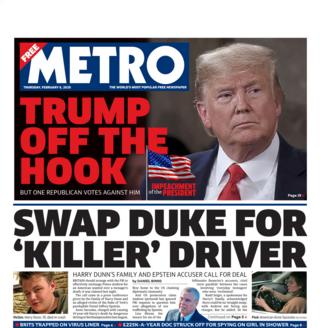 Metro front page