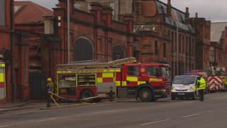 Fire crews at scene