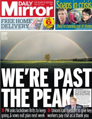 The Daily Mirror front 1 May