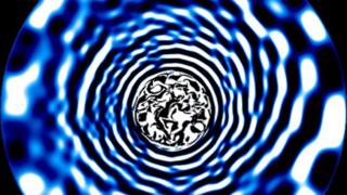 Ilustración de las ondas producidas en el interior de una estrella supergigante azul