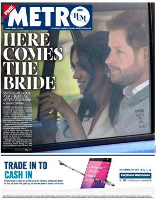 Metro newspaper Friday