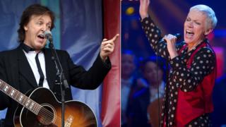 Paul McCartney and Annie Lennox